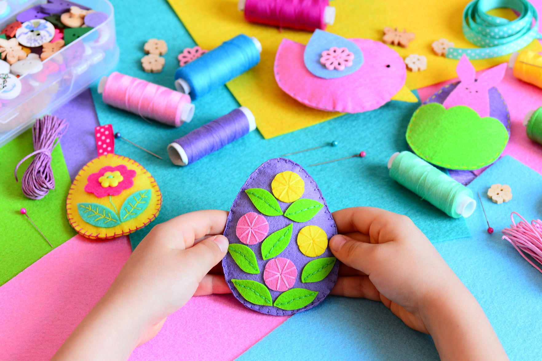 Do Easter-themed arts and crafts